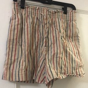 Madewell pull on stripe shorts